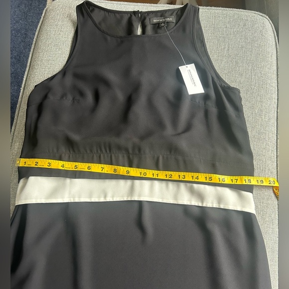 BANANA REPUBLIC Tiered Shift Dress black and White Size 6 - Picture 14 of 14